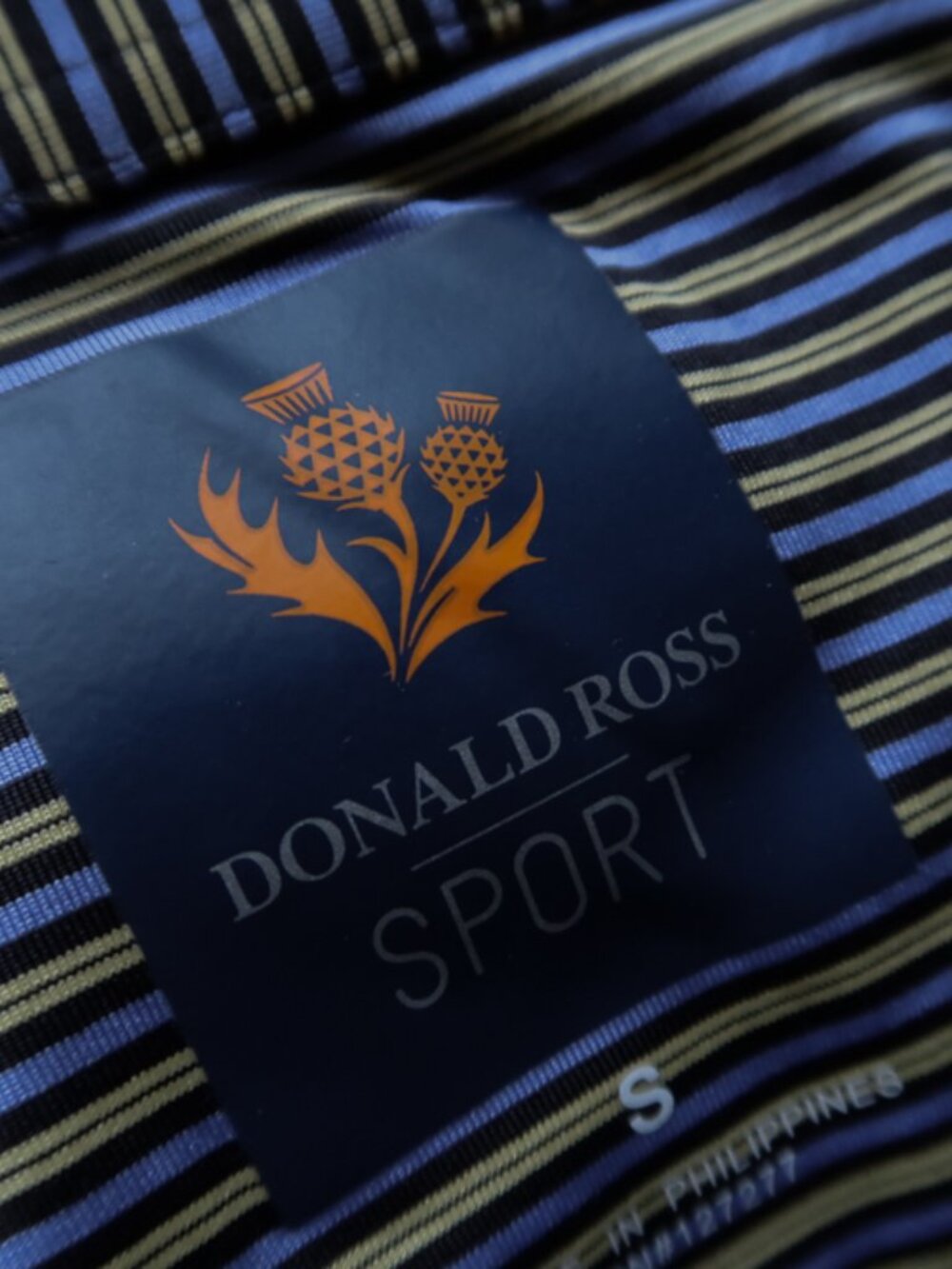 Donald Ross Sport Piper Striped Performance Stretch Polo (S) NEW! ⛳️